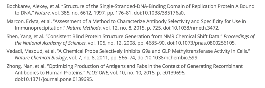 Supported Citation Styles in Papers